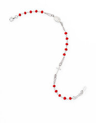 Amen Элегантный серебряный браслет с кристаллами Rosary BROBR3 цена и информация | Женские браслеты | 220.lv