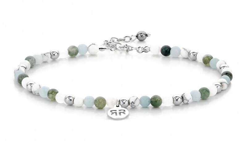 Rebel&Rose Maiga pērlīšu rokassprādze uz kājas Anklet Green fantasy RR-AK003-S cena un informācija | Rokassprādzes | 220.lv