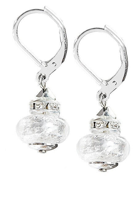 Lampglas Eleganti White Beauty auskari ar tīru sudrabu no Lampglas ESH1 pērlēm cena un informācija | Auskari | 220.lv