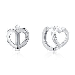 Нежные серебряные серьги с сердечком Moiss E0000166 цена и информация | Серьги | 220.lv