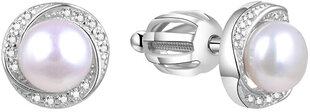 Серебряные серьги с настоящим жемчугом Beneto TAGUP1585PS цена и информация | Серьги | 220.lv
