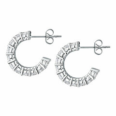 Morellato Сверкающие серебряные серьги-кольца с цирконами Tesori SAIW120 цена и информация | Серьги | 220.lv