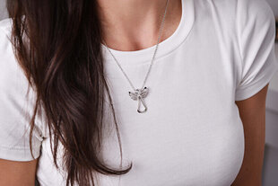 Levien Ожерелье ангела-хранителя из красного кристалла цена и информация | Украшения на шею | 220.lv