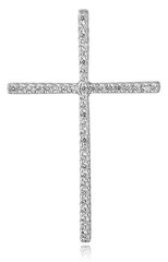 Серебряный кулон с цирконами Beneto Крест AGH590 цена и информация | Украшения на шею | 220.lv