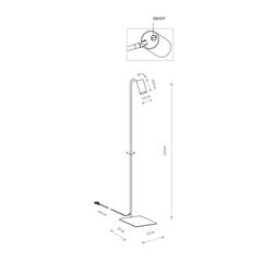 Stāvlampa Nowodvorski MONO 7707 cena un informācija | Stāvlampas | 220.lv