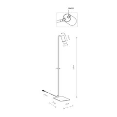 Stāvlampa Nowodvorski MONO 7704 cena un informācija | Stāvlampas | 220.lv