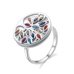 MOISS Oriģināls sudraba gredzens ar krāsainiem cirkoniem R00021 cena un informācija | Gredzeni | 220.lv