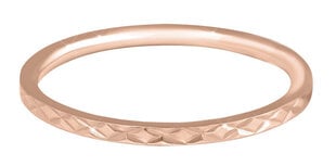 Troli Позолоченное стальное кольцо в стиле минимализма с нежным узором из розового золота цена и информация | Кольца | 220.lv