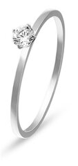 Troli Очаровательное стальное кольцо с кристаллом цена и информация | Кольца | 220.lv