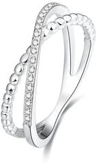 Beneto Двойное кольцо из серебра AGG145 цена и информация | Кольца | 220.lv