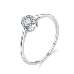 MOISS Роскошное серебряное кольцо с прозрачными цирконами R00020 цена и информация | Кольца | 220.lv