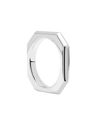 PDPAOLA Элегантное кольцо с родиевым покрытием SIGNATURE LINK Серебро AN02-378 цена и информация | Кольца | 220.lv