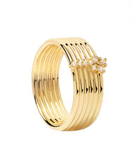 PDPAOLA Mūžīgs apzeltīts gredzens ar cirkoniem SUPER NOVA Gold AN01-614 цена и информация | Кольца | 220.lv