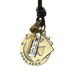 Ожерелье с кожаным ремешком, золотое покрытие цена и информация | Украшения на шею | 220.lv