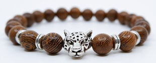 Koka pērlīšu rokassprādze ar leoparda attēlu cena un informācija | Rokassprādzes | 220.lv