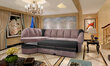 Stūra dīvāns Benano, gaiši brūnas/krēmkrāsas cena un informācija | Stūra dīvāni | 220.lv