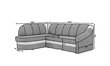 Stūra dīvāns Benano, gaiši brūnas/krēmkrāsas цена и информация | Stūra dīvāni | 220.lv