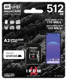 Goodram 512GB microSDXC + Adapter cena un informācija | Atmiņas kartes fotokamerām | 220.lv