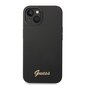 Guess Liquid Silicone Metal Logo Case for iPhone 14 Black cena un informācija | Telefonu vāciņi, maciņi | 220.lv