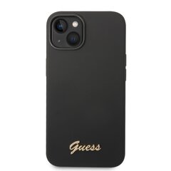 Vāciņš Guess Liquid Silicone Metal Logo - iPhone 14 Plus, melns цена и информация | Чехлы для телефонов | 220.lv