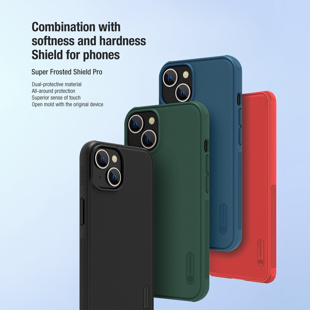 Nillkin Super Frosted PRO Back Cover for Apple iPhone 14 Deep Green (Without Logo Cutout) цена и информация | Telefonu vāciņi, maciņi | 220.lv