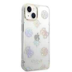 Guess PC/TPU Peony Glitter Case for iPhone 14 White cena un informācija | Telefonu vāciņi, maciņi | 220.lv
