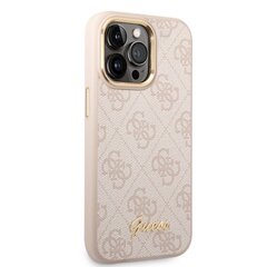 Guess PC/TPU 4G Metal Camera Outline Case for iPhone 14 Pro Pink cena un informācija | Telefonu vāciņi, maciņi | 220.lv