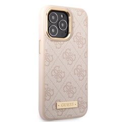 Guess PU 4G MagSafe Compatible Case for iPhone 14 Pro Pink цена и информация | Чехлы для телефонов | 220.lv