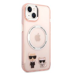 Karl Lagerfeld MagSafe Compatible Case Karl and Choupette for iPhone 14 Plus Pink cena un informācija | Telefonu vāciņi, maciņi | 220.lv