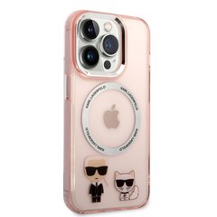 Karl Lagerfeld MagSafe Compatible Case Karl and Choupette for iPhone 14 Pro Pink цена и информация | Чехлы для телефонов | 220.lv