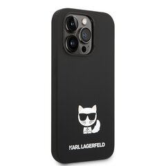 Karl Lagerfeld Liquid Silicone Choupette Case for iPhone 14 Pro Max Black цена и информация | Чехлы для телефонов | 220.lv