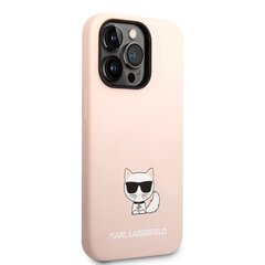 Karl Lagerfeld Liquid Silicone Choupette Case for iPhone 14 Pro Max Pink cena un informācija | Telefonu vāciņi, maciņi | 220.lv