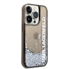 Karl Lagerfeld Translucent Liquid Glitter Case for iPhone 14 Pro Black цена и информация | Чехлы для телефонов | 220.lv