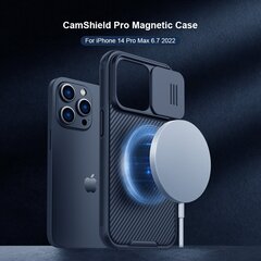 Nillkin CamShield PRO Magnetic Hard Case for Apple iPhone 14 Pro Max Blue cena un informācija | Telefonu vāciņi, maciņi | 220.lv