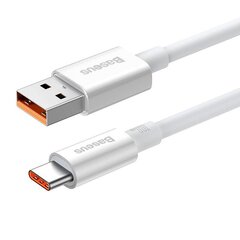 Baseus Superior Series Cable USB to USB-C, 100W, 1m (white) cena un informācija | Savienotājkabeļi | 220.lv