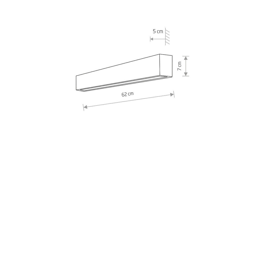 Sienas lampa Nowodvorski STRAIGHT WALL LED S 7562 цена и информация | Sienas lampas | 220.lv