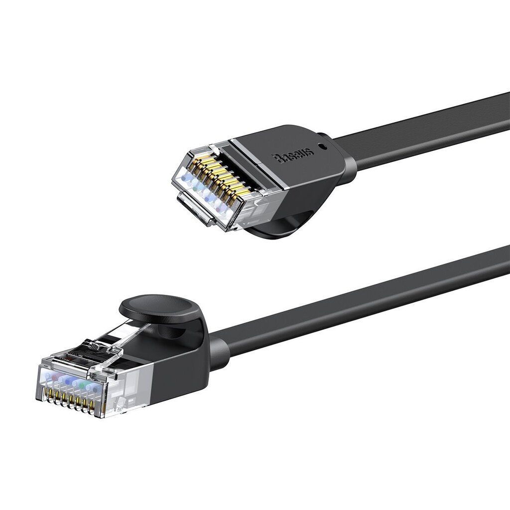 Baseus high Speed Six types of RJ45 Gigabit network cable (flat cable)1.5m Black цена и информация | Kabeļi un vadi | 220.lv