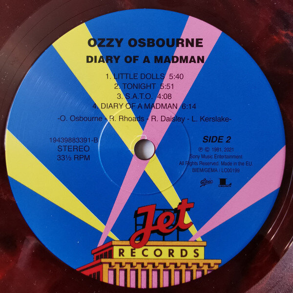 Ozzy Osbourne - Diary Of A Madman, LP, vinila plate, 12" vinyl record, Coloured vinyl цена и информация | Vinila plates, CD, DVD | 220.lv