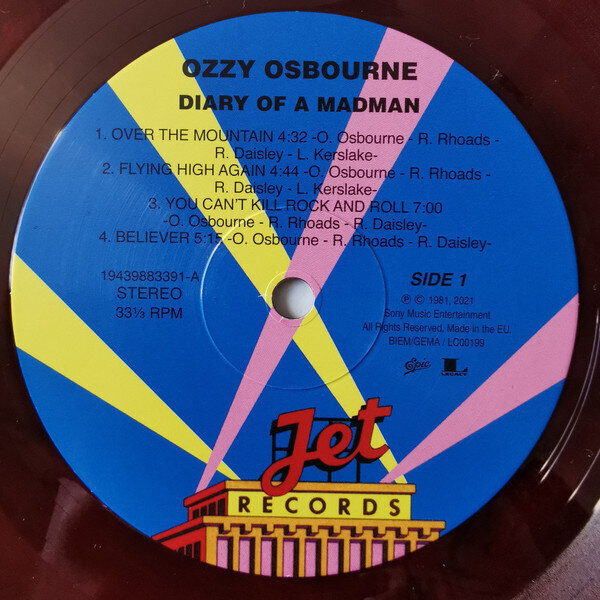 Ozzy Osbourne - Diary Of A Madman, LP, vinila plate, 12" vinyl record, Coloured vinyl цена и информация | Vinila plates, CD, DVD | 220.lv