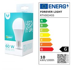 Светодиодная лампа Forever Light E27 A60 10Втт 230В 3000K 806 лм цена и информация | Лампочки | 220.lv