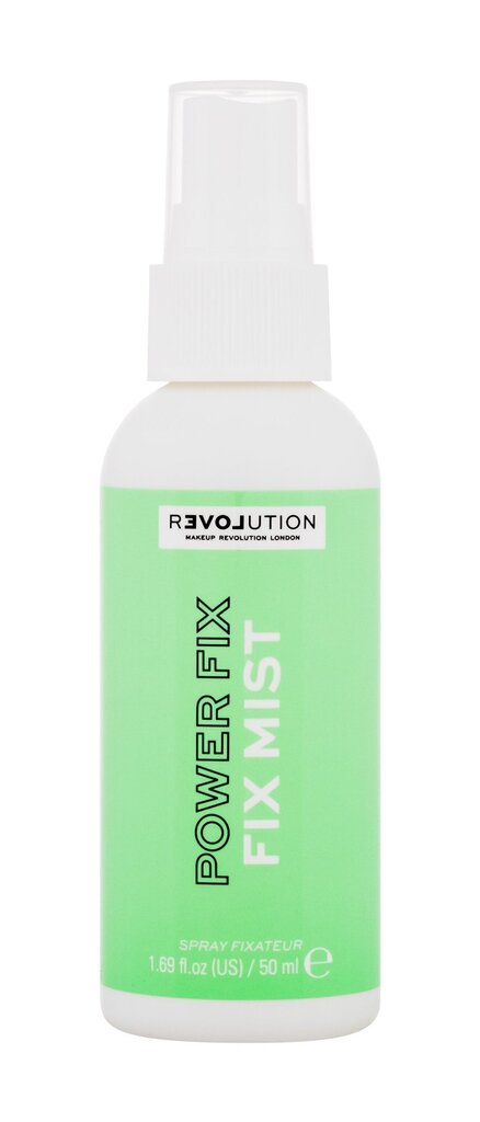 Izsmidzināms grima fiksators Revolution Relove Power Fix 50 ml cena un informācija | Grima bāzes, tonālie krēmi, pūderi | 220.lv