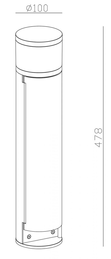 Āra lampa 4.8W 3000K 150lm + Āra kontaktligzdun Socket Tower 220-240V IP44 478mm цена и информация | Āra apgaismojums | 220.lv