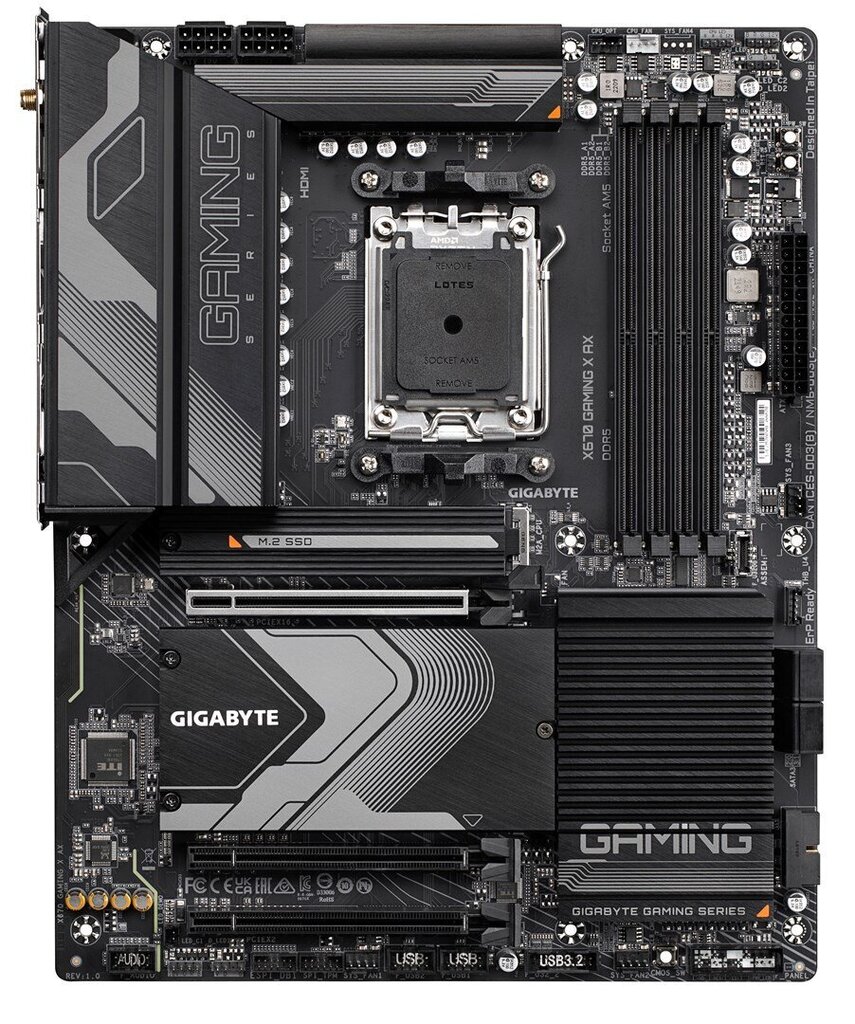 Mainboard|GIGABYTE|AMD X670|SAM5|ATX|Memory DDR5|Memory slots 4|1xPCI-Express 3.0 16x|1xPCI-Express 4.0 16x|2xM.2|1xHDMI|4xUSB 2.0|8xUSB 3.2|1xUSB-C|1 цена и информация | Mātesplates | 220.lv