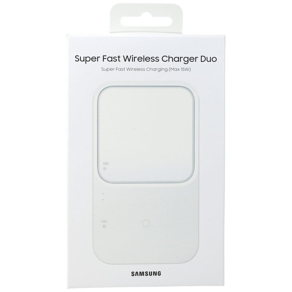 Samsung bezvadu lādētājs Duo 15W EP-P5400 (bez ład. sieciowej), balts cena un informācija | Lādētāji un adapteri | 220.lv