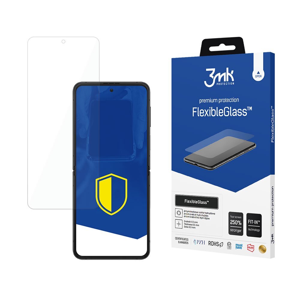Samsung Galaxy Z Flip4 (Front) - 3mk FlexibleGlass™ screen protector цена и информация | Ekrāna aizsargstikli | 220.lv