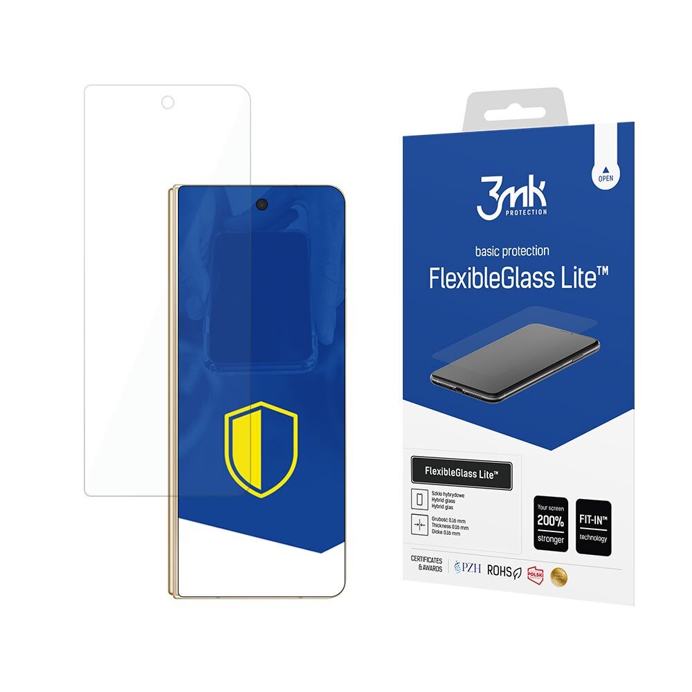 Samsung Galaxy Z Fold4 (Front) - 3mk FlexibleGlass Lite™ screen protector cena un informācija | Ekrāna aizsargstikli | 220.lv