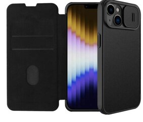 Nillkin Qin Book PRO Cloth Case for Apple iPhone 14 Classic Black cena un informācija | Telefonu vāciņi, maciņi | 220.lv