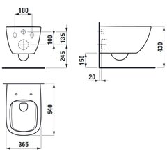 Подвесной унитаз Laufen Palomba цена и информация | Унитазы | 220.lv