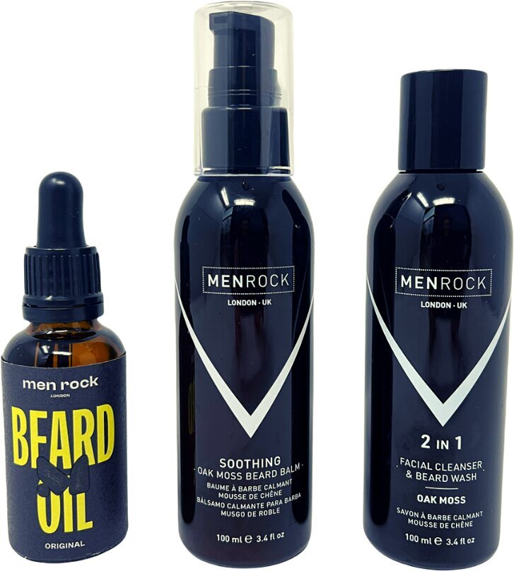 Bārdas kopšanas komplekts Men Rock Beardy Beloved Soothing Oak Moss Beard Kit cena un informācija | Skūšanās piederumi, kosmētika | 220.lv