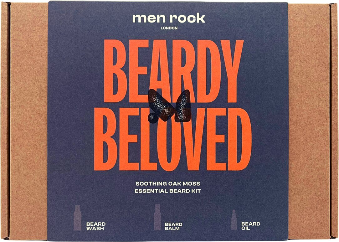 Bārdas kopšanas komplekts Men Rock Beardy Beloved Soothing Oak Moss Beard Kit cena un informācija | Skūšanās piederumi, kosmētika | 220.lv
